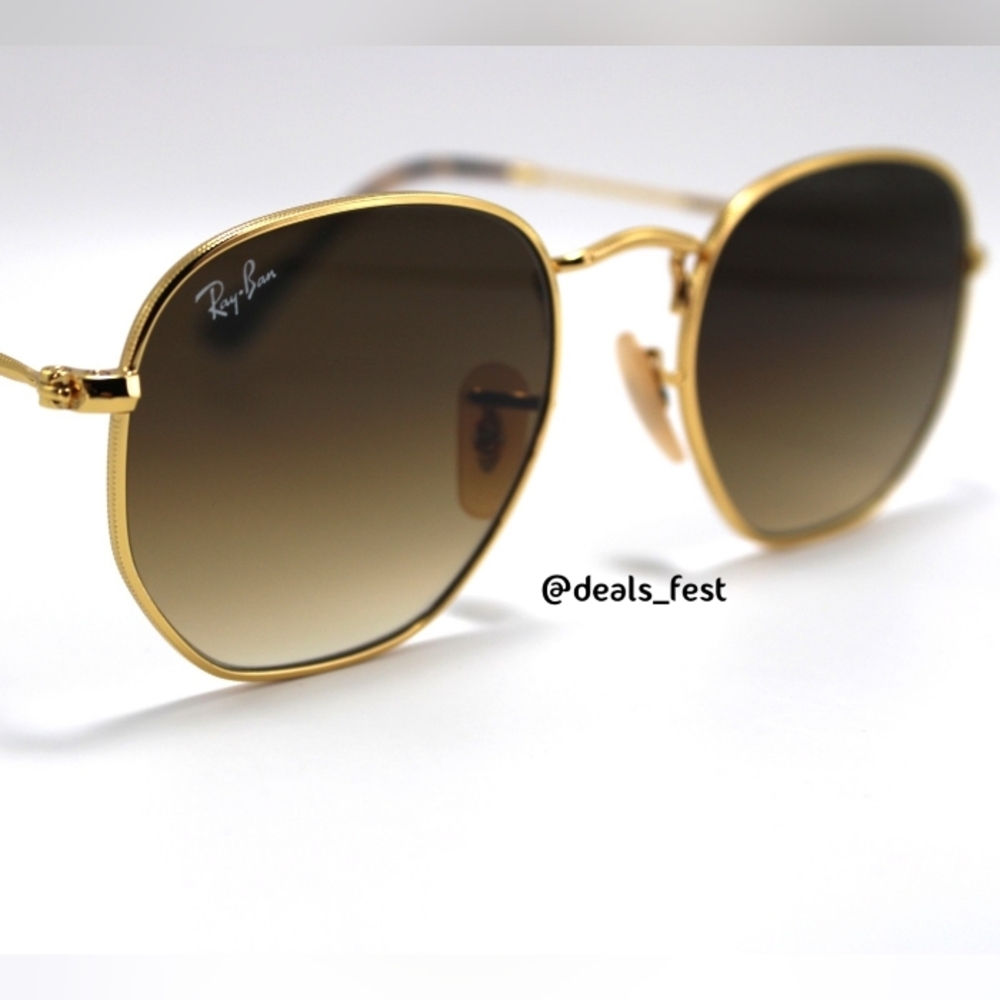 Model Display Ray-Ban Hexagonal Gradient Brown Rb… - image 5